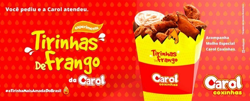 Carol Coxinhas lança  Tirinhas de Frango com molho especial